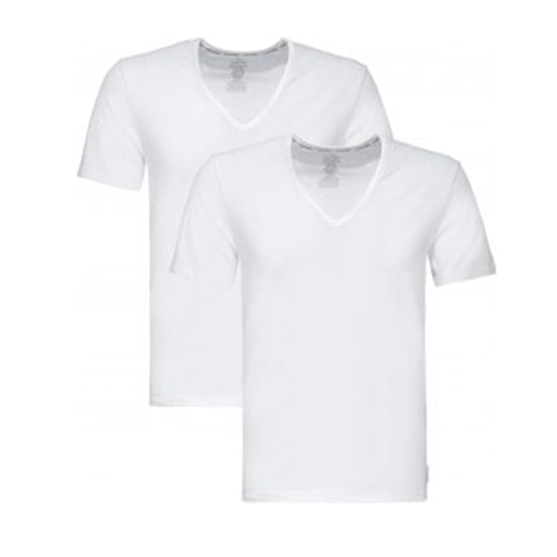 Calvin Klein NB1089A-100 2-DELIG Shirt korte mouw V-hals 