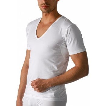 Dry Cotton Functional Shirt korte mouw V-hals