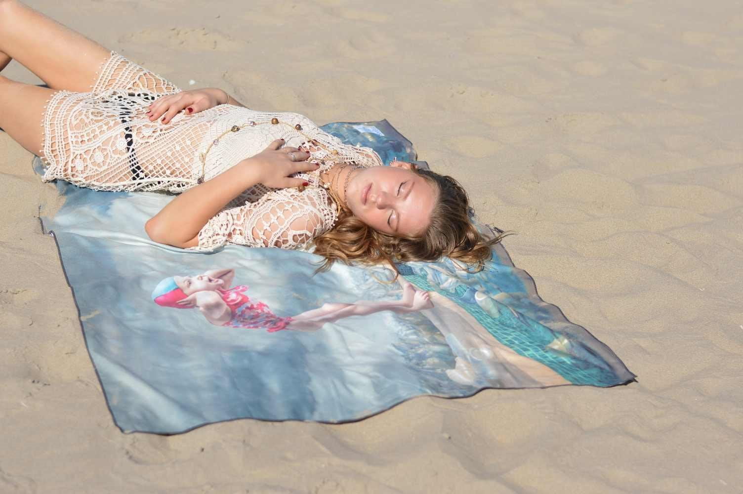 SooBluu Beach Towel Girl Handdoek 