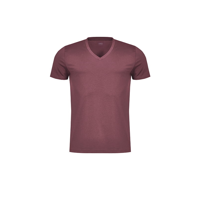 dry cotton colour Shirt korte mouw V-hals*
