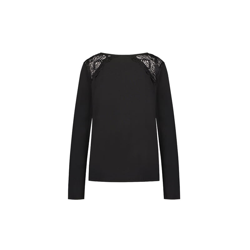 Cyell Luxury Solids Merlot 1-DELIG Shirt lange mouw ronde hals 
