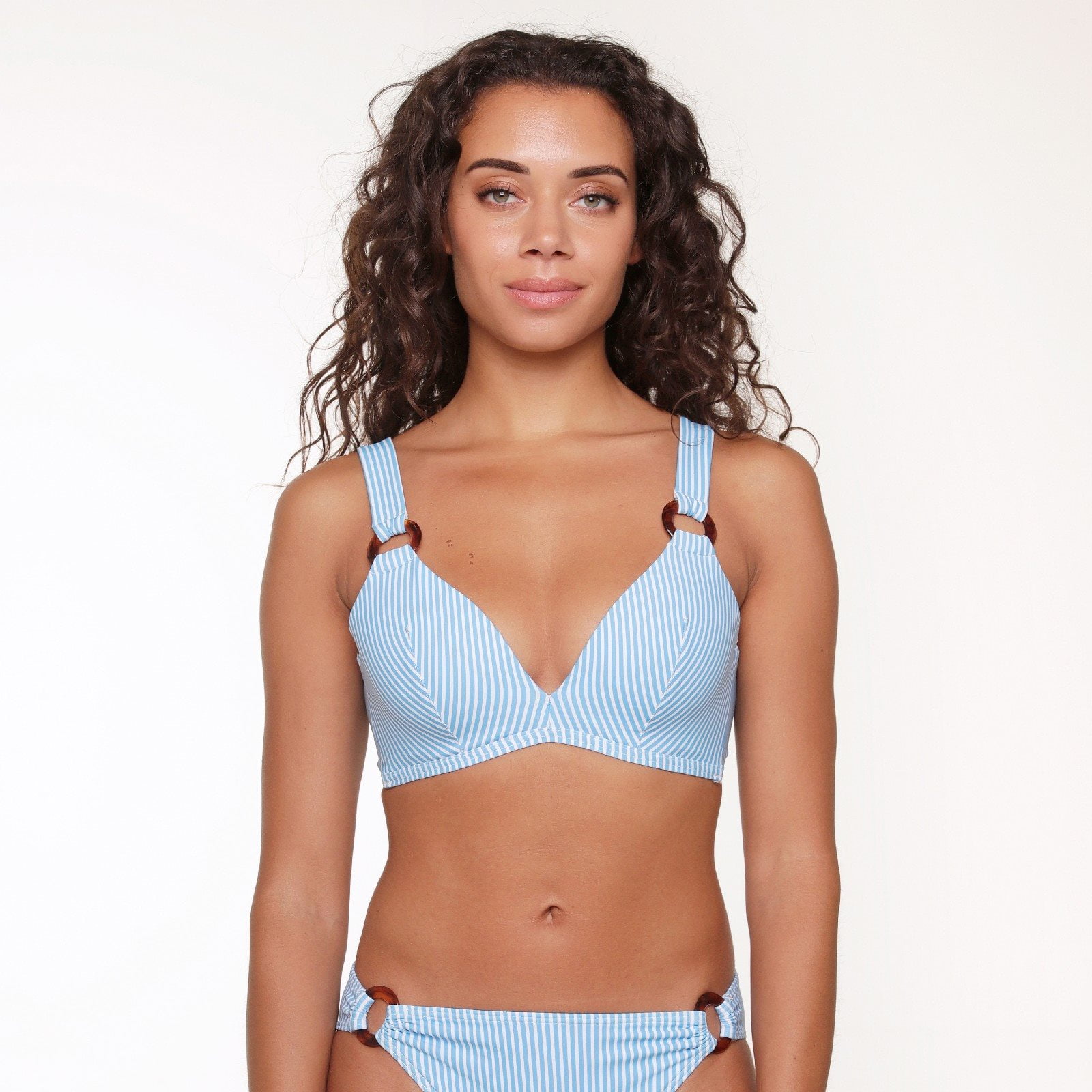 LingaDore Blue Stripe 1-DELIG Bikini met beugel voorgevormd 