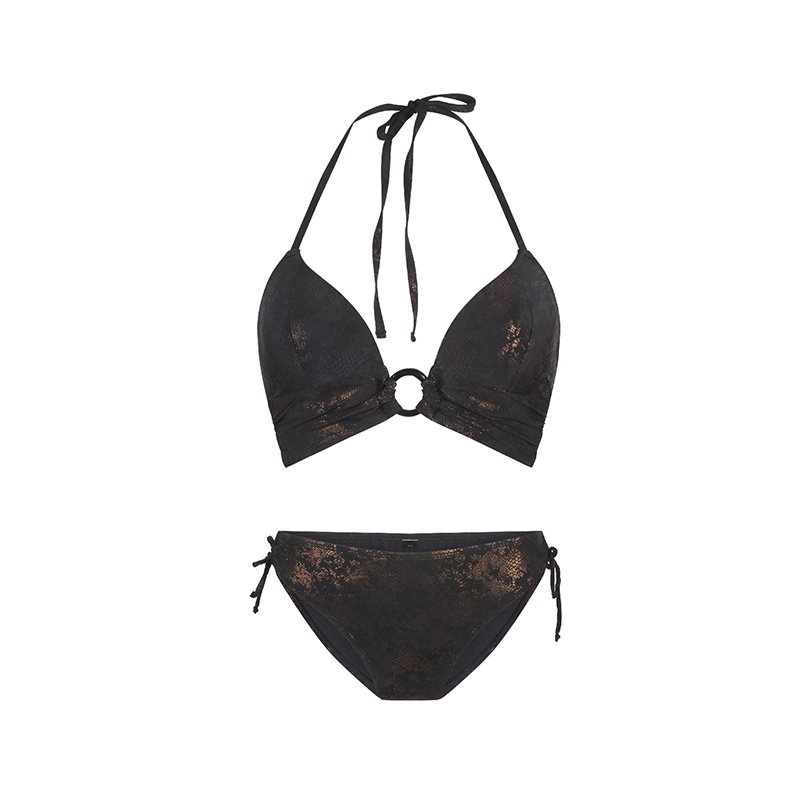 Black & Copper 2-DELIG Bikini met beugel voorgevormdHalter