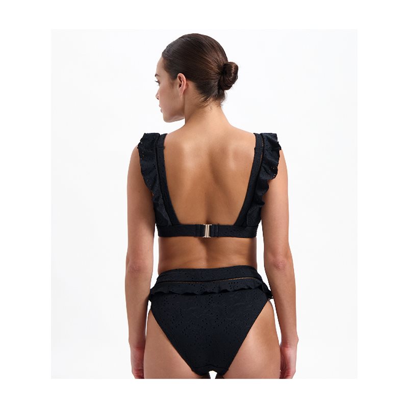 Black Embroidery 1-DELIG Bikini tailleslip