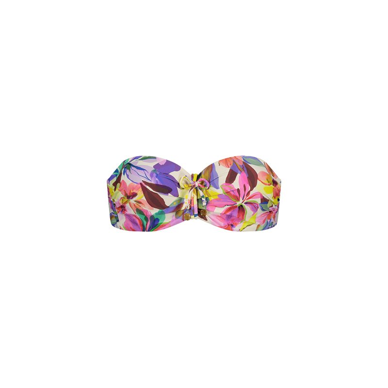 Fluid Flowers 1-DELIG Bikini met beugel voorgevormdStrapless