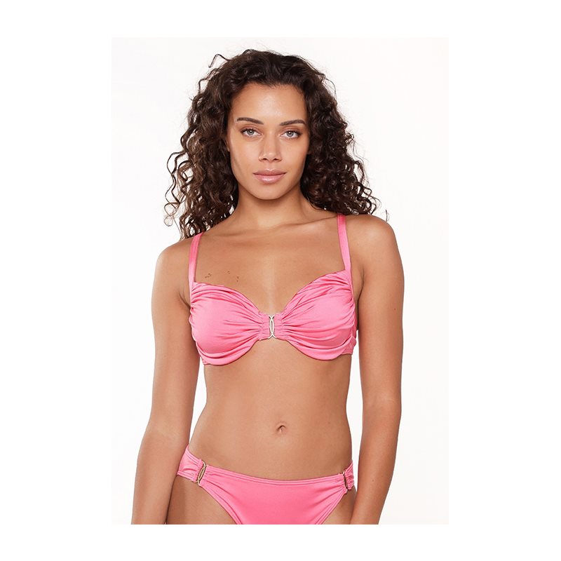 LingaDore Hot Pink 1-DELIG Bikini met beugel niet voorgev 