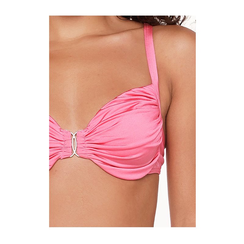 Hot Pink 1-DELIG Bikini met beugel niet voorgevMet hele Cup