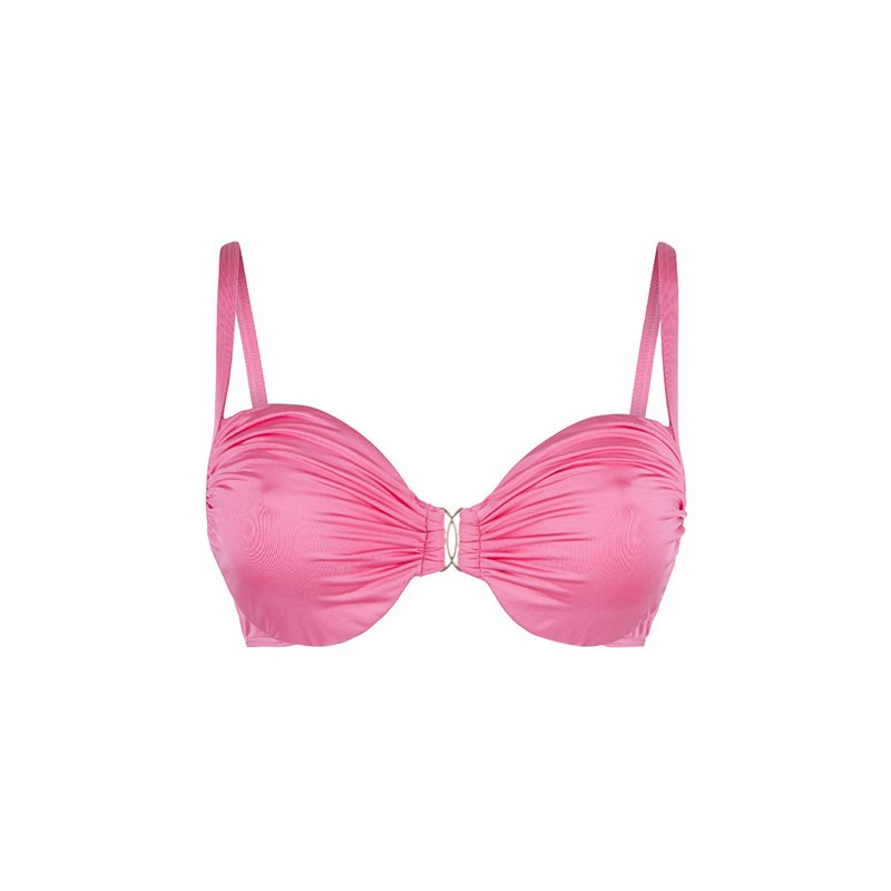 Hot Pink 1-DELIG Bikini met beugel niet voorgevMet hele Cup