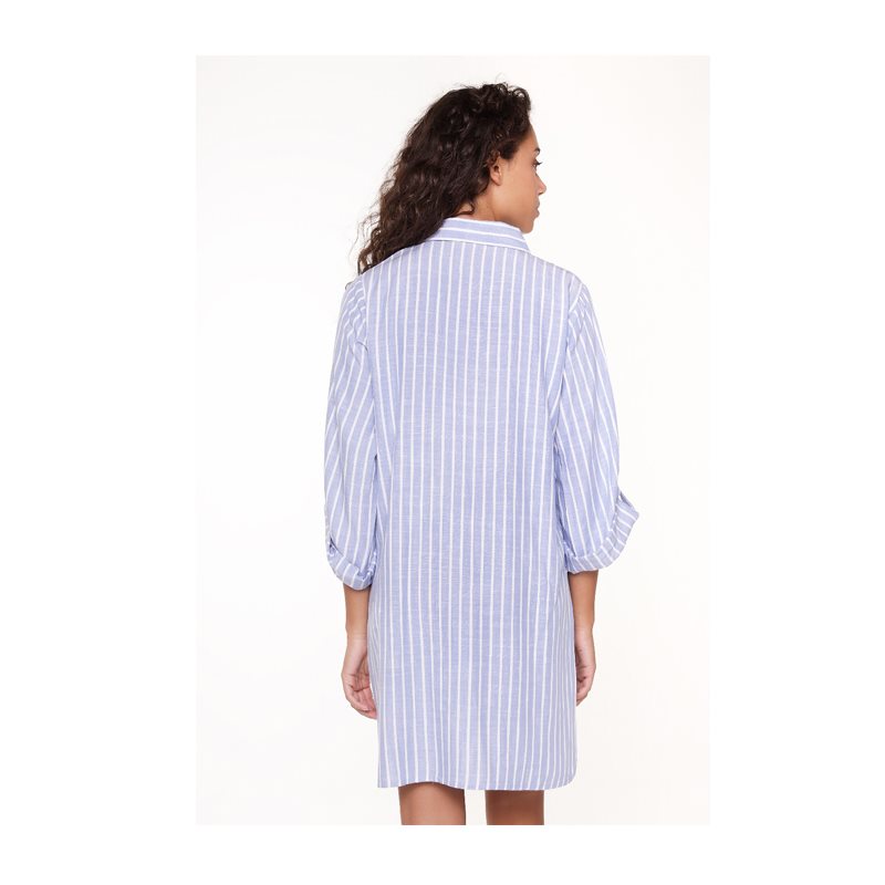 Stripes Print Nachthemd met lange mouw