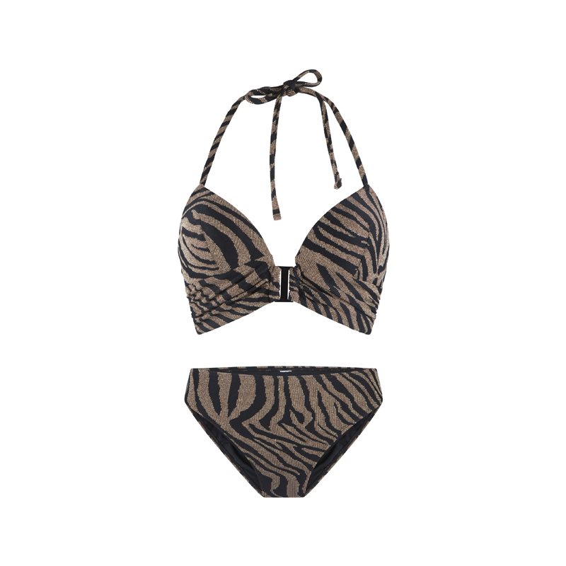 LingaDore Black & Gold 2-DELIG Bikini met beugel voorgevormd 