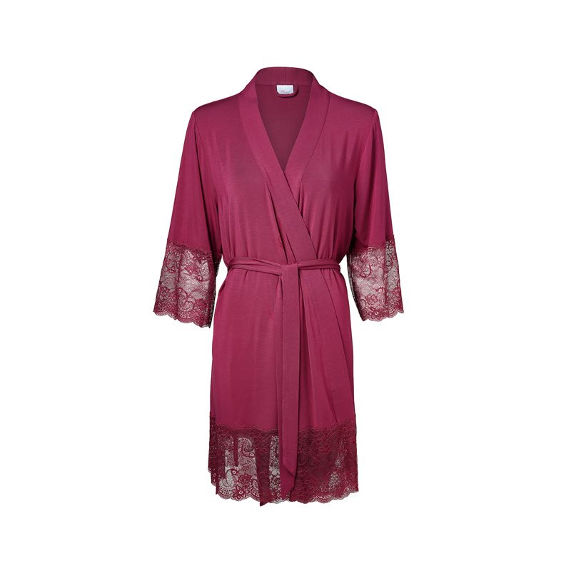 Pearl Design Stockholm Holiday Robe with lace Kimono kort 