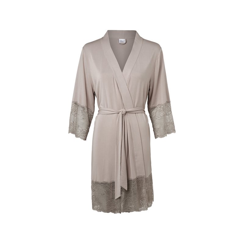 Pearl Design Stockholm Holiday Robe with lace Kimono kort 