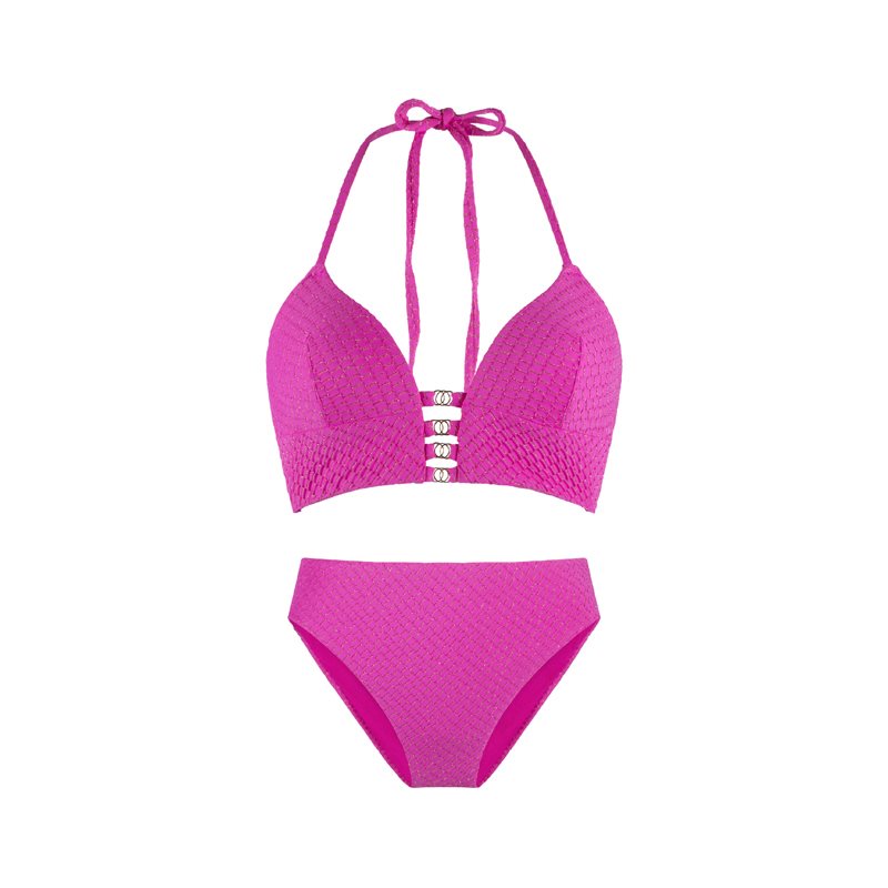 LingaDore Pink Structure 2-DELIG Bikini met beugel voorgevormd 