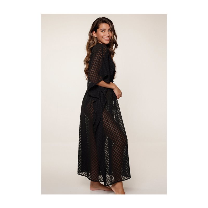 Black Structure Kimono lang