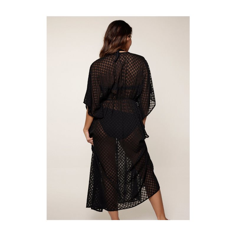 Black Structure Kimono lang