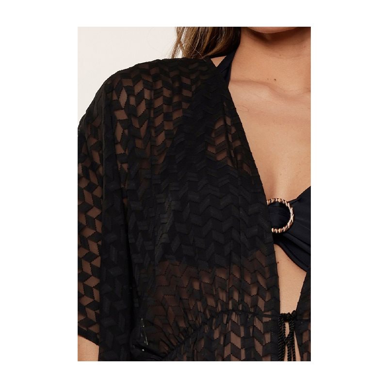 Black Structure Kimono lang