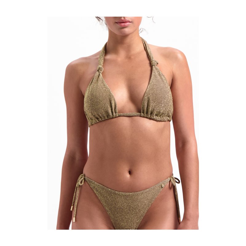 Gold Glitter 1-DELIG Bikini zonder beugel voorgevTriangel