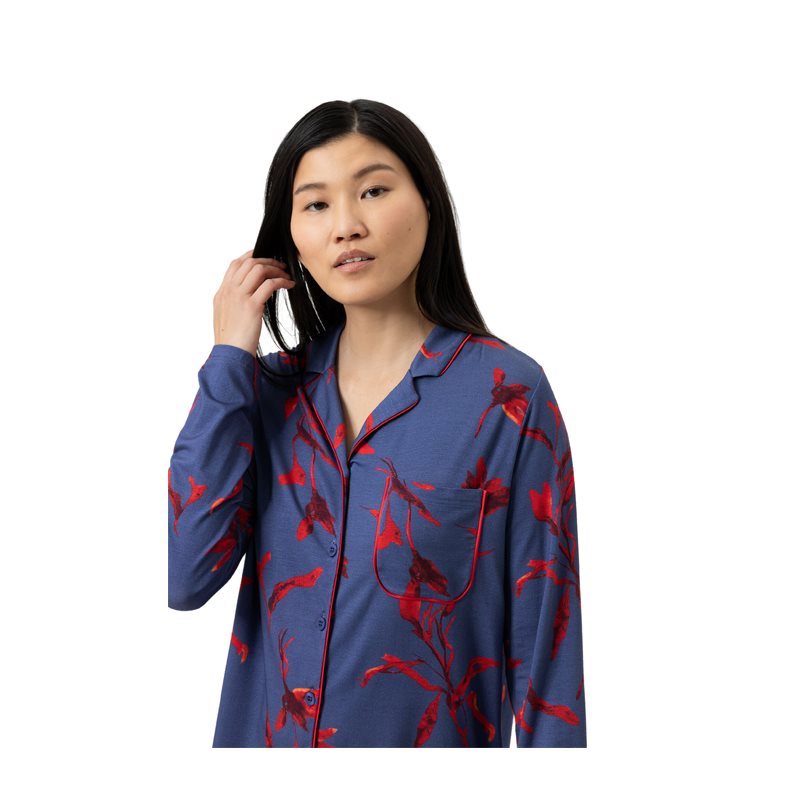 Royal Garden Pyjama met lange mouwDoorknoop