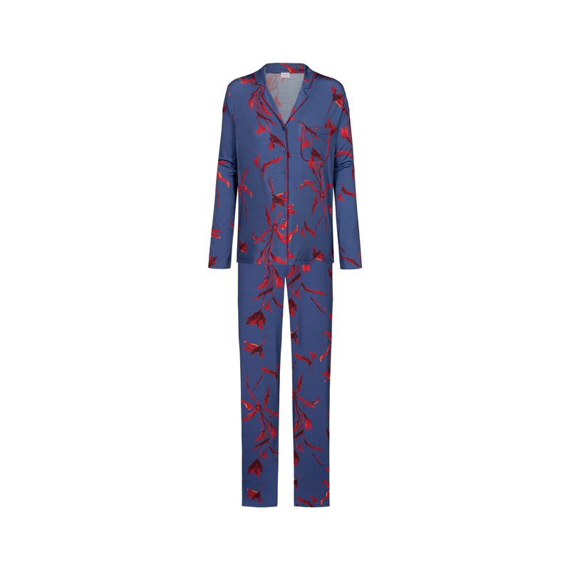 Royal Garden Pyjama met lange mouwDoorknoop