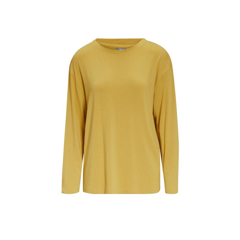 Essenza Denna Uni Top Long Sle 1-DELIG Shirt korte mouw ronde hals 