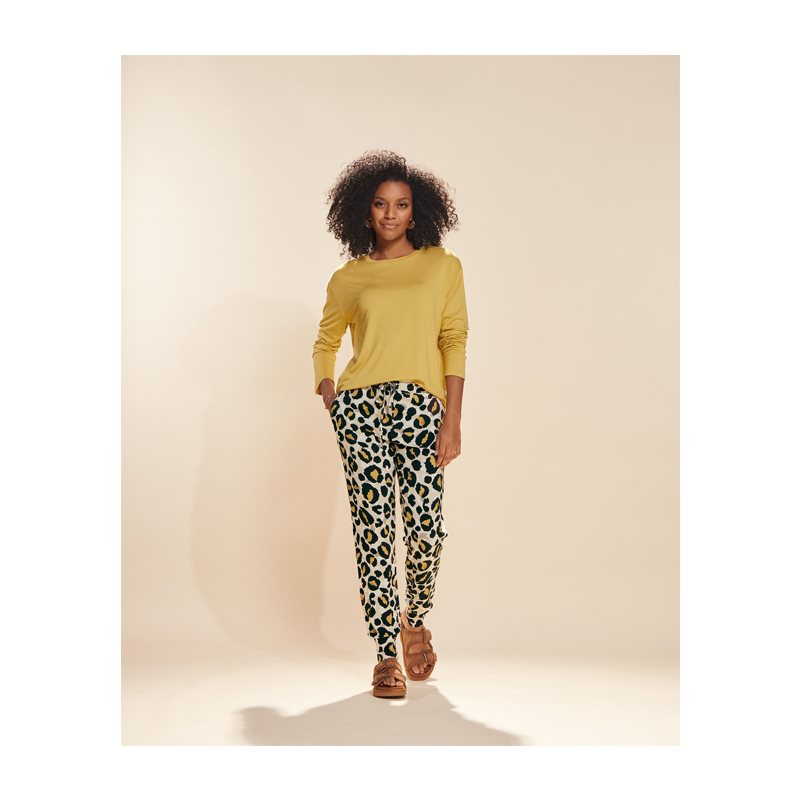 Essenza Denna Uni Top Long Sle 1-DELIG Shirt korte mouw ronde hals 