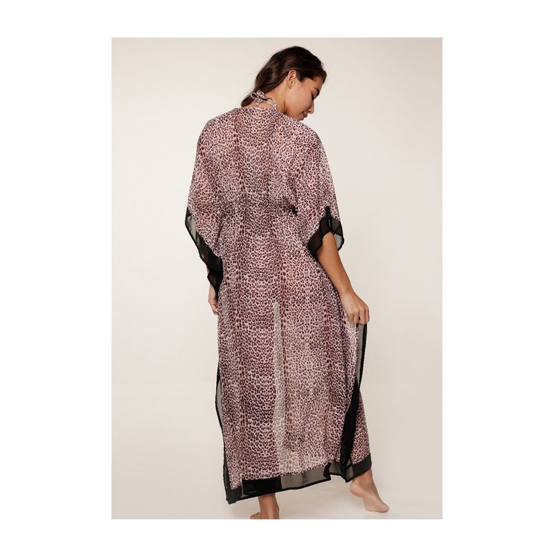 Pink Leopard 1-Delig Kimono lang