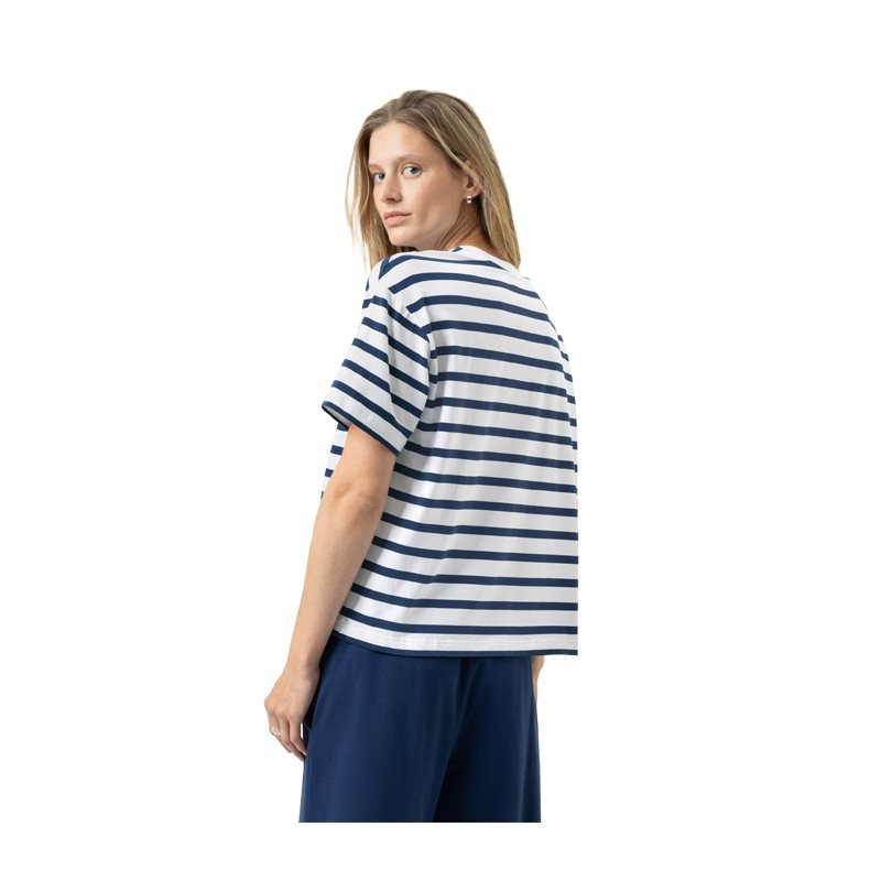 Breezy Stripes Nachthemd met korte mouw
