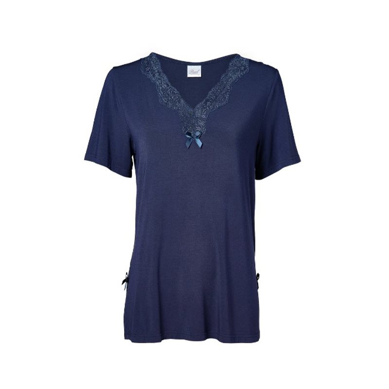 Pearl Design Stockholm Elegance top with short sleeve Shirt korte mouw V-hals 