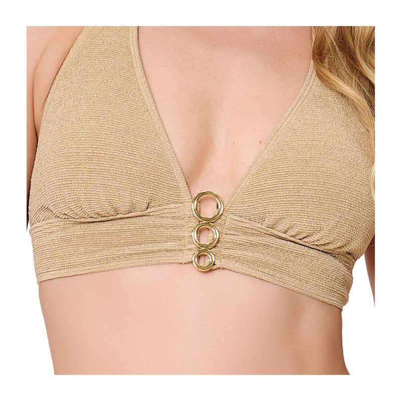 Gold Beige 2-DELIG Bikini zonder beugel voorgevHalter