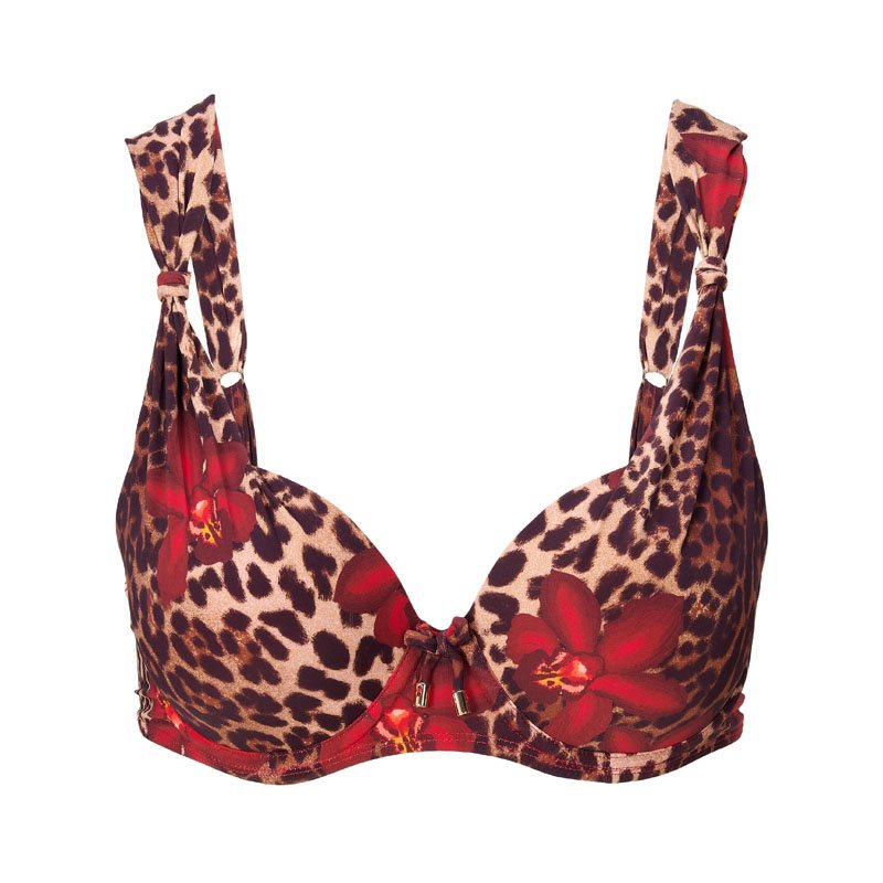 Leopard Flower 1-DELIG Bikini met beugel voorgevormd