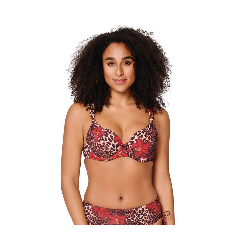 Leopard Flower 1-DELIG Bikini met beugel voorgevormd