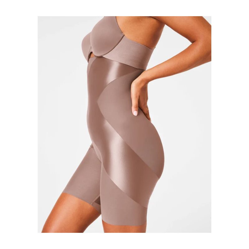 Satin-X High-Waisted Mid Sho Corrigerende slip met pijpjesHigh Waist