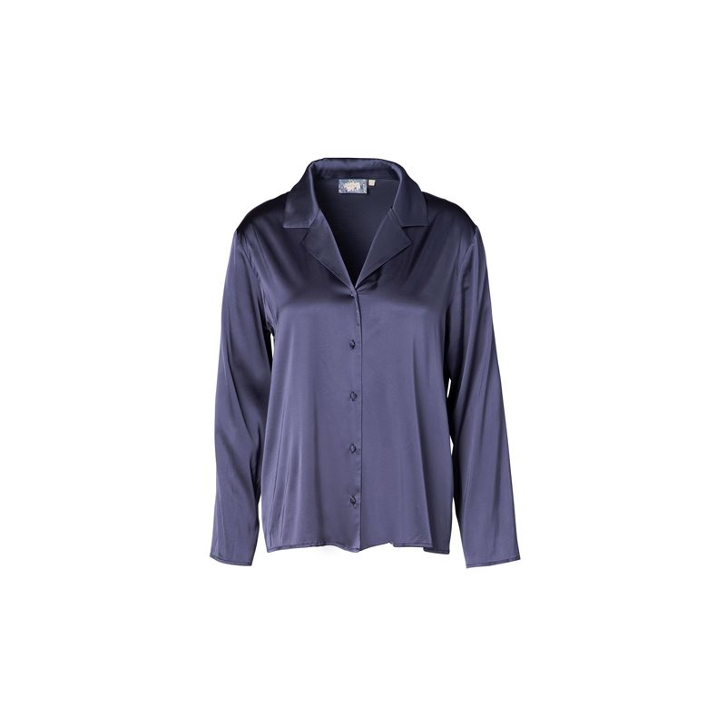 Elodie Uni Top Long Sl 1-DELIG Shirt met lange mouwDoorknoop