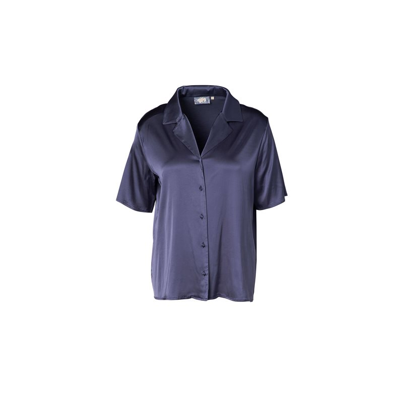 Elodie Uni Top Shor Sl 1-DELIG Shirt korte mouw V-halsDoorknoop