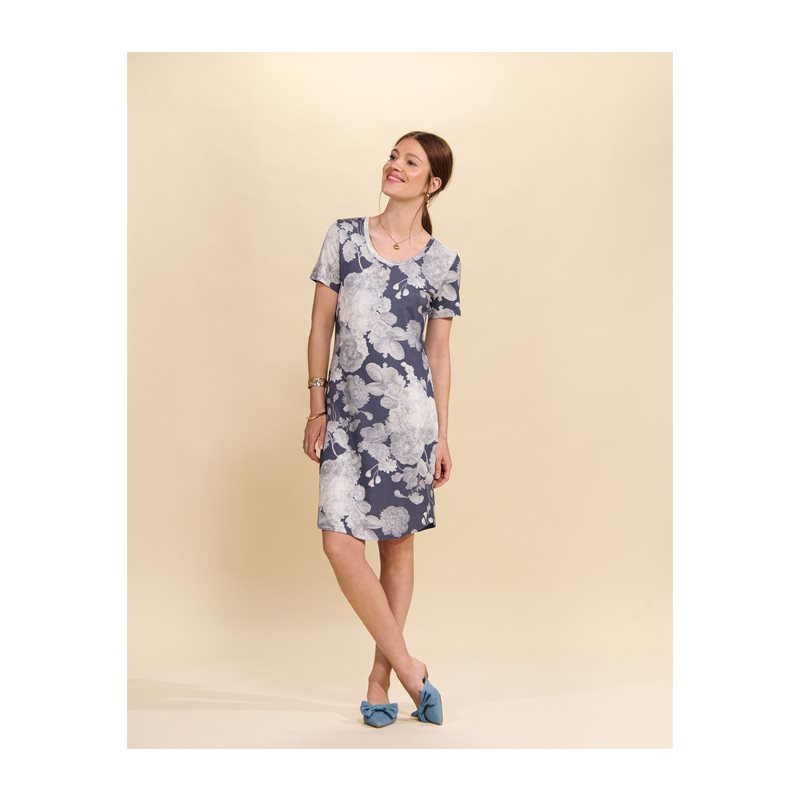 Essenza Isa Eunice Nightdress 1-DELIG Nachthemd met korte mouw 