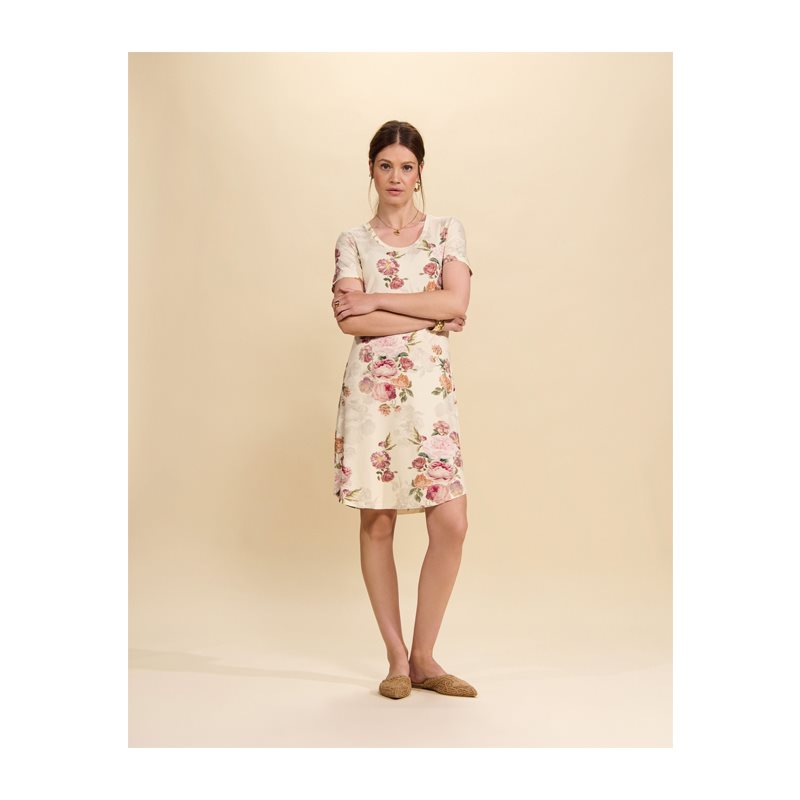 Essenza Isa Orianna Nightdress 1-DELIG Nachthemd met korte mouw 