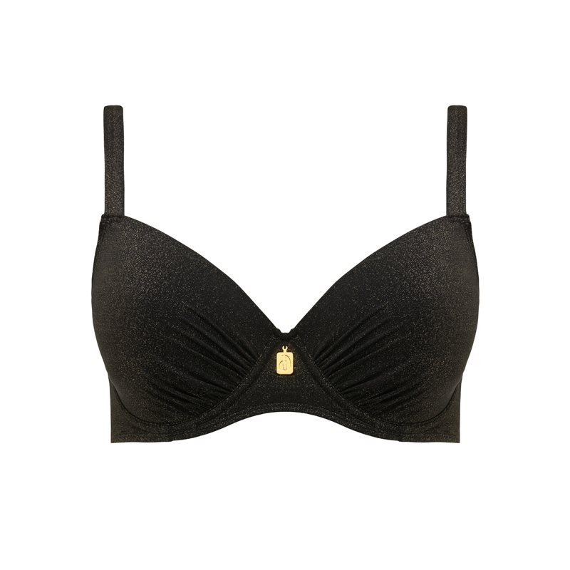 Annadiva Sparkling Black Hannah 1-DELIG Bikini met beugel voorgevormd 