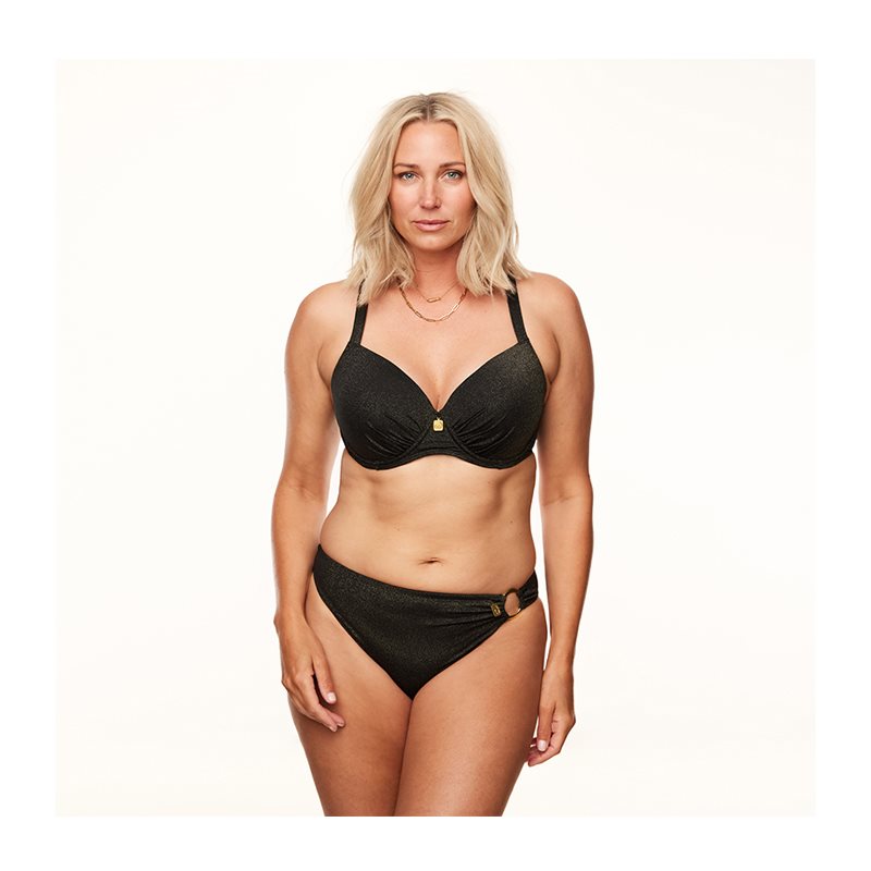 Annadiva Sparkling Black Hannah 1-DELIG Bikini met beugel voorgevormd 