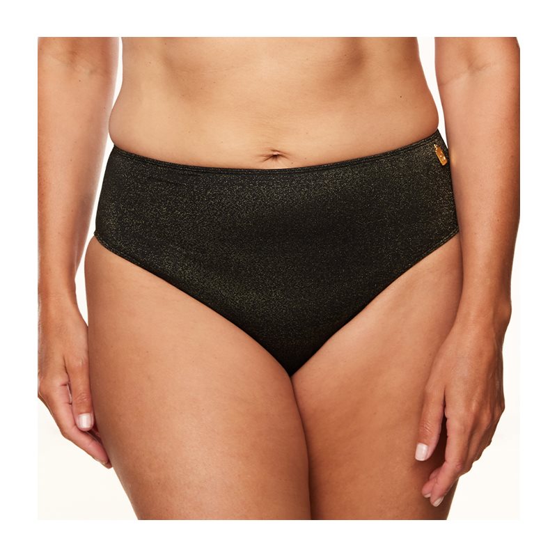 Annadiva Sparkling Black Lola 1-Delig Bikini tailleslip 