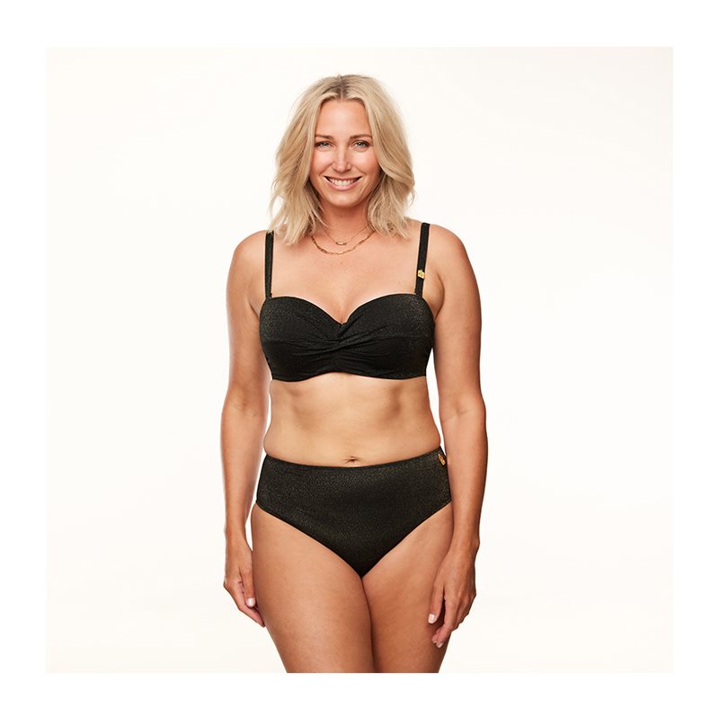 Annadiva Sparkling Black Mable 1-DELIG Bikini met beugel voorgevormd 