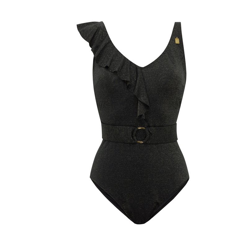 Annadiva Sparkling Black Meryl 1-DELIG Badpak met beugel niet voorgev 