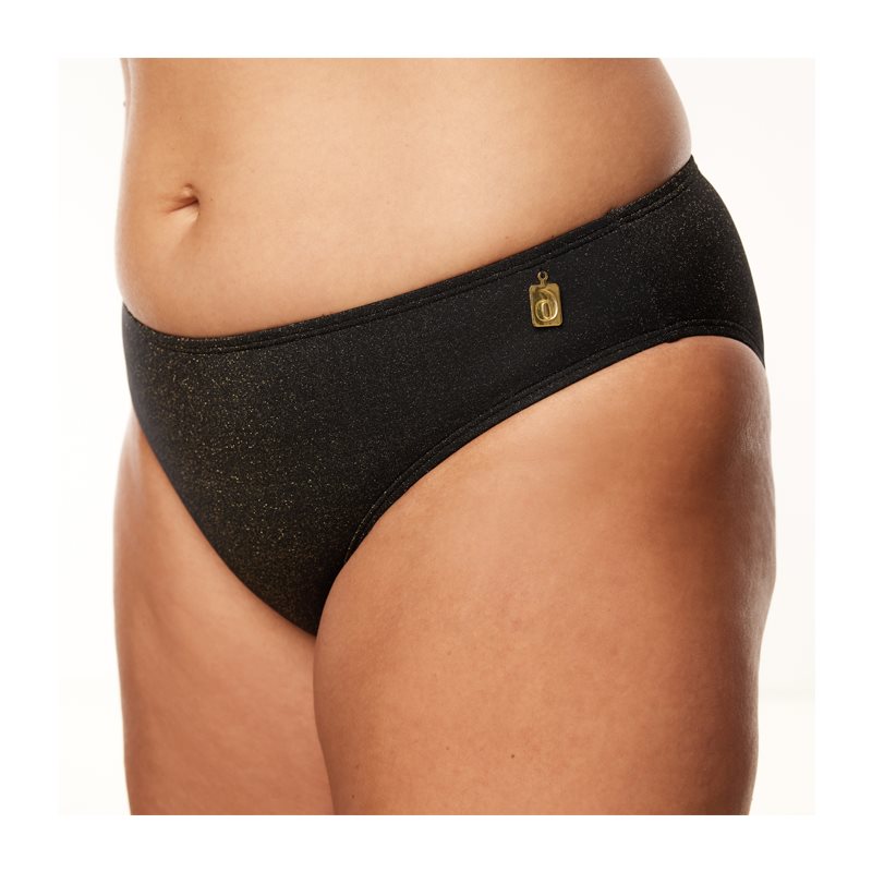 Sparkling Black Robin 1-Delig Bikini rioslip