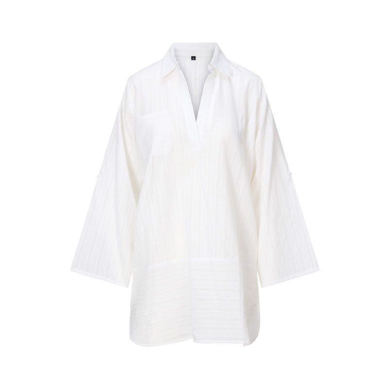 LingaDore White Stripe Nachthemd met lange mouw 