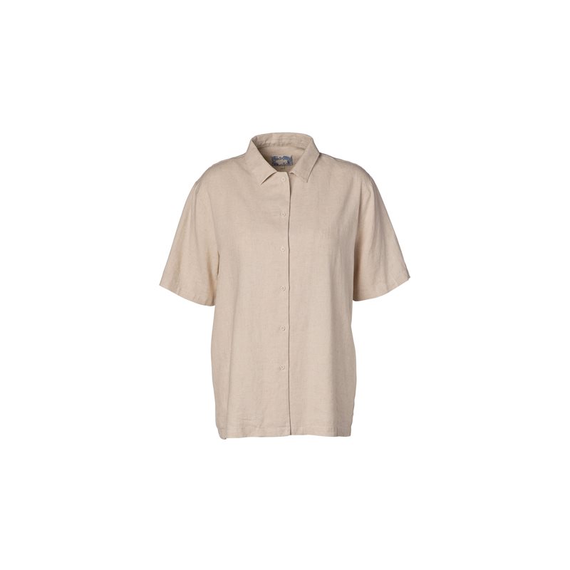 Zola Uni Top Short Sle 1-DELIG Shirt korte mouw V-halsDoorknoop