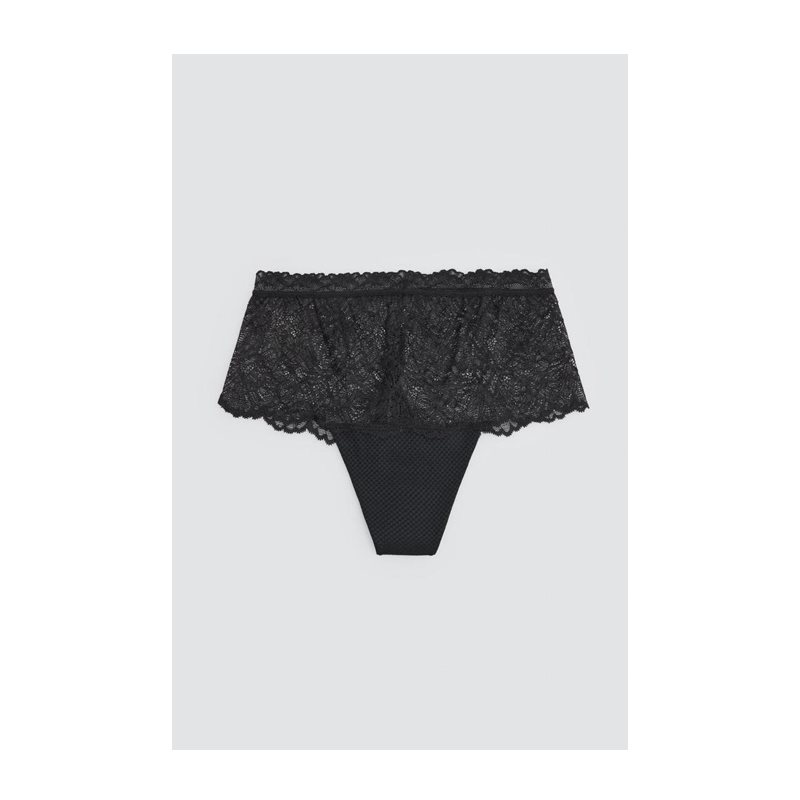 19541-Negro StringHigh Waist