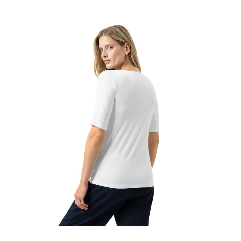 Blazershirt Shirt korte mouw V-hals