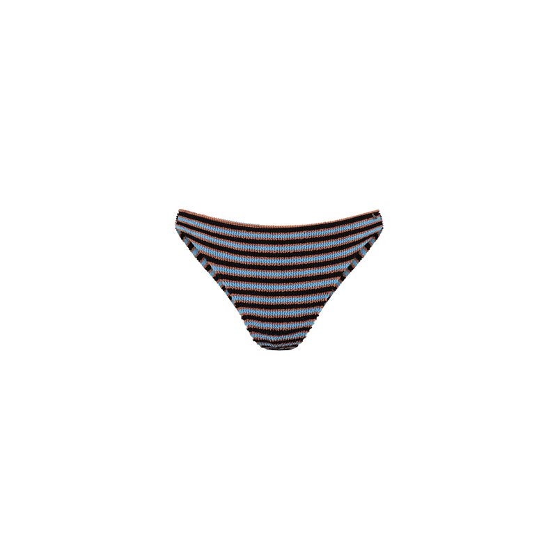 Blue Ribbed Stripe 1-DELIG Bikini slipBrazilian
