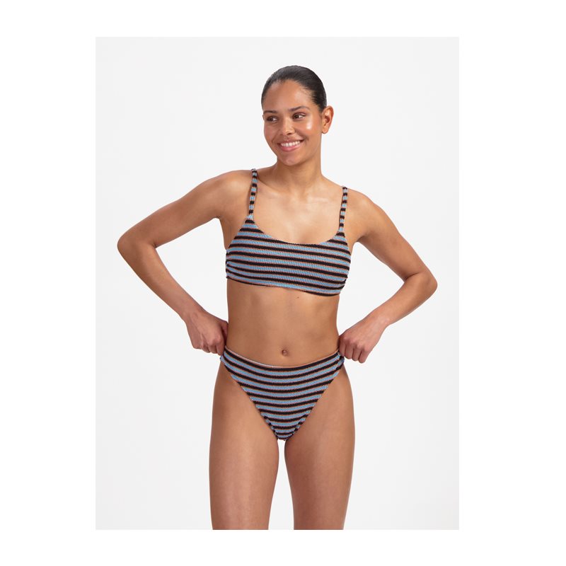 Blue Ribbed Stripe 1-DELIG Bikini slipBrazilian