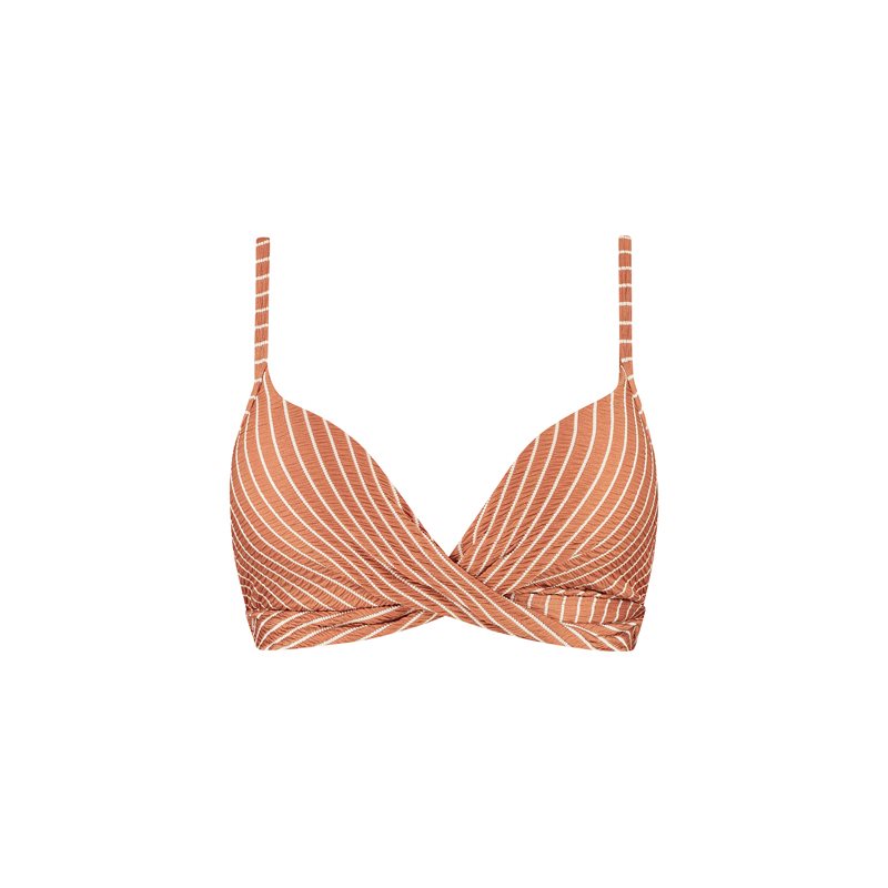 Caramel Stripe 1-DELIG Bikini met beugel voorgevormd