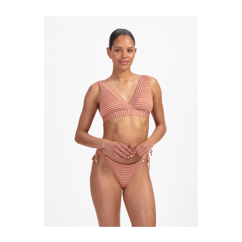 Beachlife Caramel Stripe 1-DELIG Bikini zonder beugel voorgev 